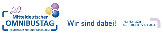 Banner Funkwerk auf dem 20. Mitteldeutschen Omnibustag 2025