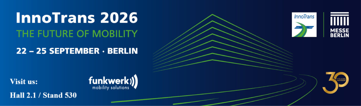 Info banner Innotrans 2026 Funkwerk Mobility Solutions is participating